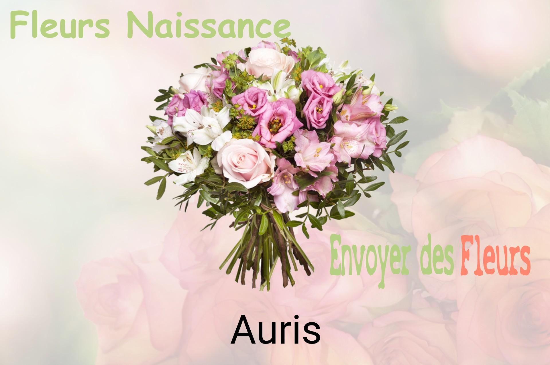 Bouquet de fleurs de naissance livré à Auris