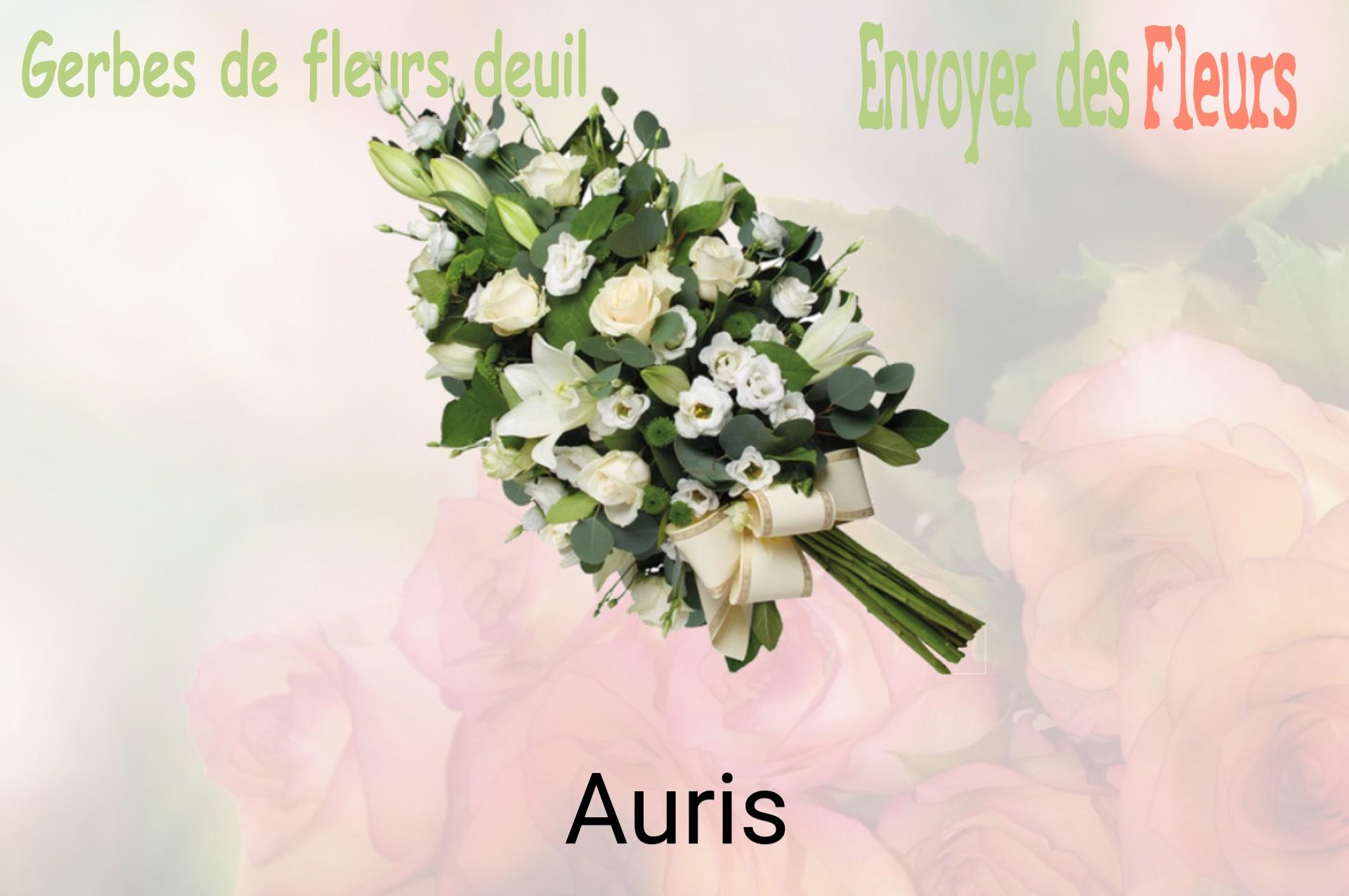 Gerbe de fleurs de deuil livrée à Auris